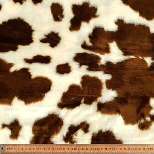 Furtex Calf Fur 148 cm Craft Faux Fur Fabric Brown & White 148 cm