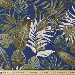 Palm Printed 110 cm Castella Satin Fabric Multicoloured 110 cm