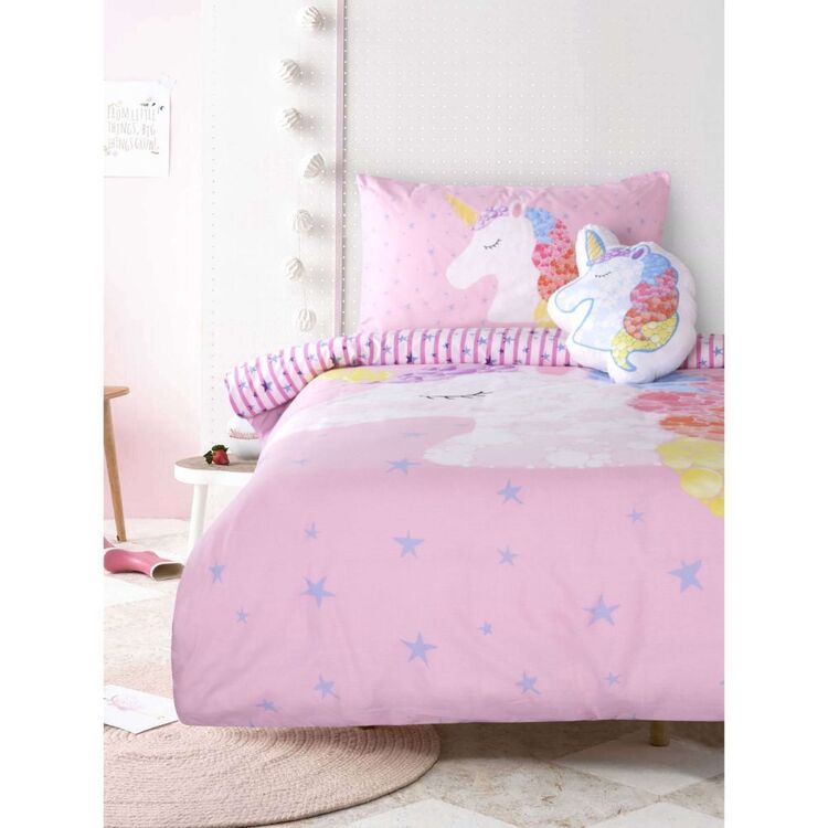 Kids House Unicorn Magic Quilt Cover Set Multicoloured