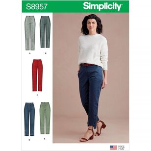 Simplicity Pattern S8957 Misses' Slim Leg Pant with Variations 14 - 22