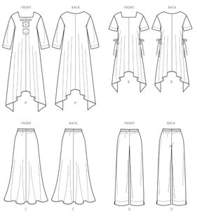 Simplicity Pattern S8960 Misses' Dress Or Tunic, Skirt and Pant