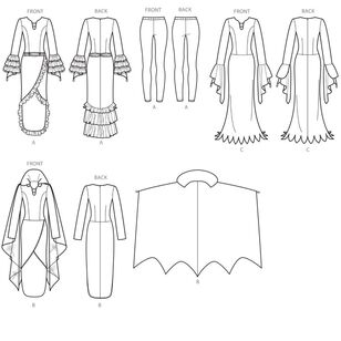 Simplicity Pattern S8973 Misses' Halloween Costume