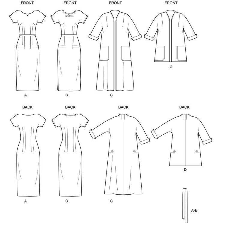 Simplicity Pattern S8980 Misses' Vintage Dresses and Lined Coats