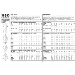Simplicity Sewing Pattern S8983 Misses' Dresses White