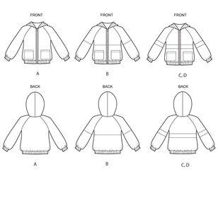 Simplicity Pattern S8999 Children's and Girls' Knit Hooded Jacket