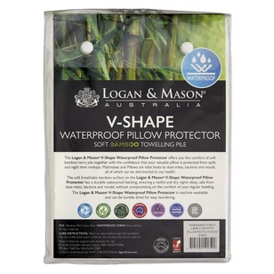 Logan & Mason Bamboo Pillow Protector White V Shape