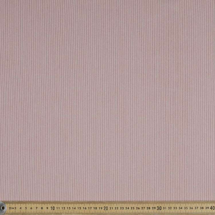 Plain Poly Cotton Ribbed Knit Fabric Blush 120 cm
