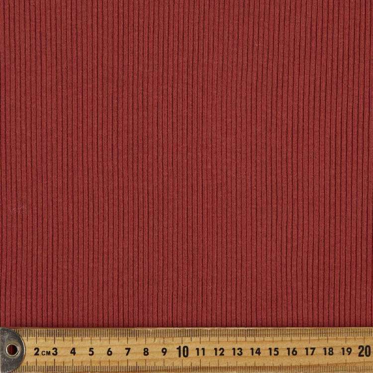 Plain 120 cm Poly Cotton Ribbed Knit Fabric