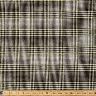 Glen Plaid Printed 150 cm Double Knit Fabric Lime 150 cm