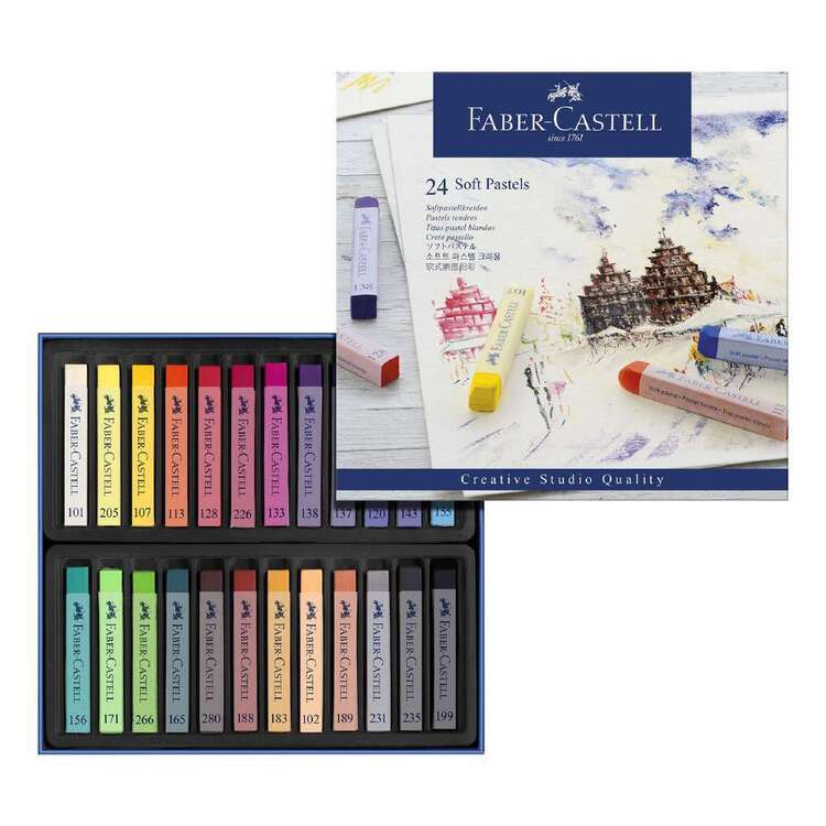 Faber Castell 24 Oil Pastels Cardboard Box Multicoloured