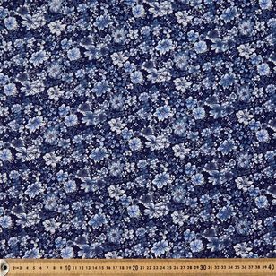 Bluey Printed 135 cm Rayon Fabric Navy 135 cm
