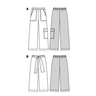 Burda Style Pattern 6250 Misses' Pants, Pull-On with Elastic Waist ...