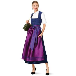 Burda Style Pattern 6268 Misses' Jumper Dress in Dirndl-Style, Blouse and Apron 8 - 18