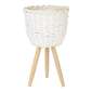 Ombre Home Weathered Coastal Planter Basket White