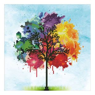 Diamond Dotz Rainbow Tree Kit Rainbow Tree 30 x 30 cm