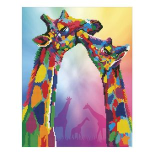 Diamond Dotz Giraffe Kit Multicoloured 47 x 37 cm