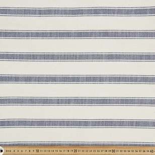 Farmhouse Upholstery Stripe Fabric Navy 140 cm