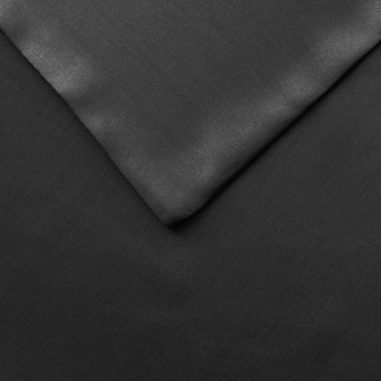 Brampton House Satin Standard Pillowcase Black Standard