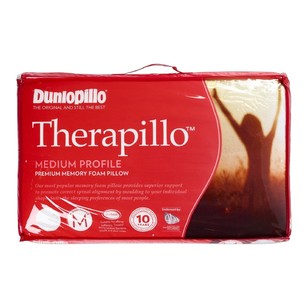 Therapillo Premium Medium Memory Foam Pillow White Standard
