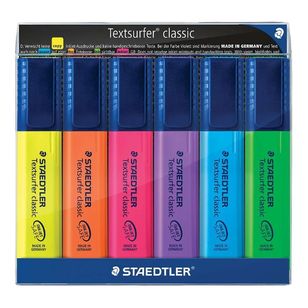 Staedtler Text Surfer Classic Pen 6 Pack Neon