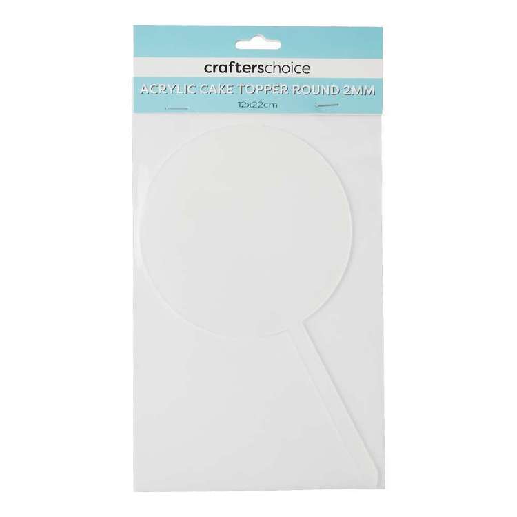 Crafters Choice Round Acrylic Blank Cake Topper