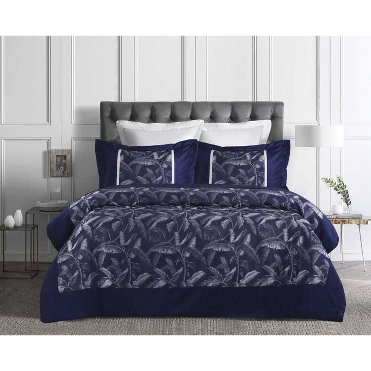 Belmondo Cali Jacquard Comforter Set Navy
