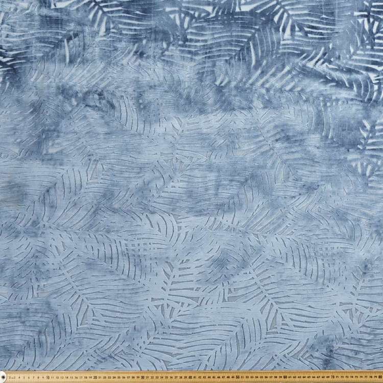 Decorative Leaves Upholstery Fabric Navy 145 cm
