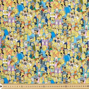 The Simpsons Cotton Fabric Multicoloured 112 cm
