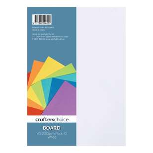 Crafters Choice 200 gsm 10 Pack Board White A5