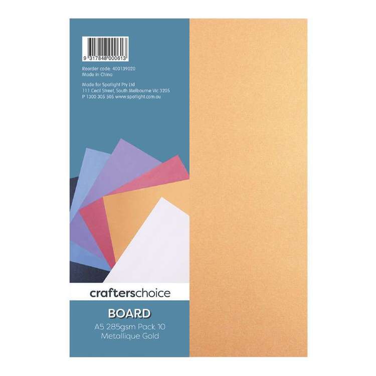 Crafters Choice 285 gsm Metallic 10 Pack Board