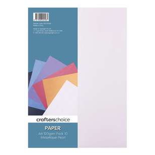 Crafters Choice 10 Pack Metallic Paper Pearl A4