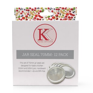 Kate's Kitchen 70 mm Jar Seal 12 Pack Clear