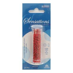 Ribtex Toho Silver Lined 2.2 mm Glass Seed Bead Pack Red 2.2 mm