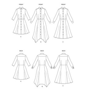 Butterick Sewing Pattern B6702 Misses' Dresses White