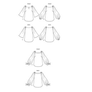Butterick Sewing Pattern B6711 Misses' Tops White