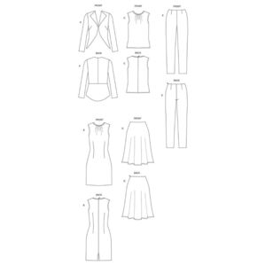 Butterick Pattern B6718 Misses' Jacket, Dress, Top, Skirt, & Pants