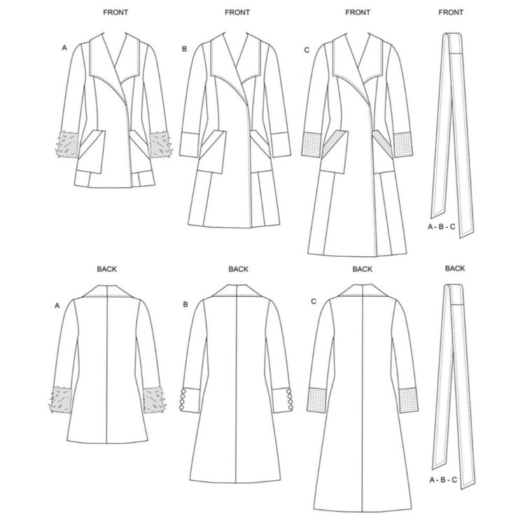 Butterick Pattern B6720 Misses'/Misses' Petite Outerwear & Belt