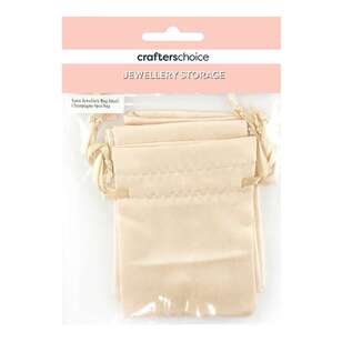 Crafters Choice Silky Jewellery Bag 4 Pack Champagne 90 x 70 mm