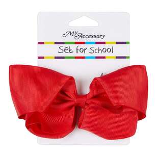 My Accessory Set For School Medium Hair Bow Red 3 x 12.5 x 12.8