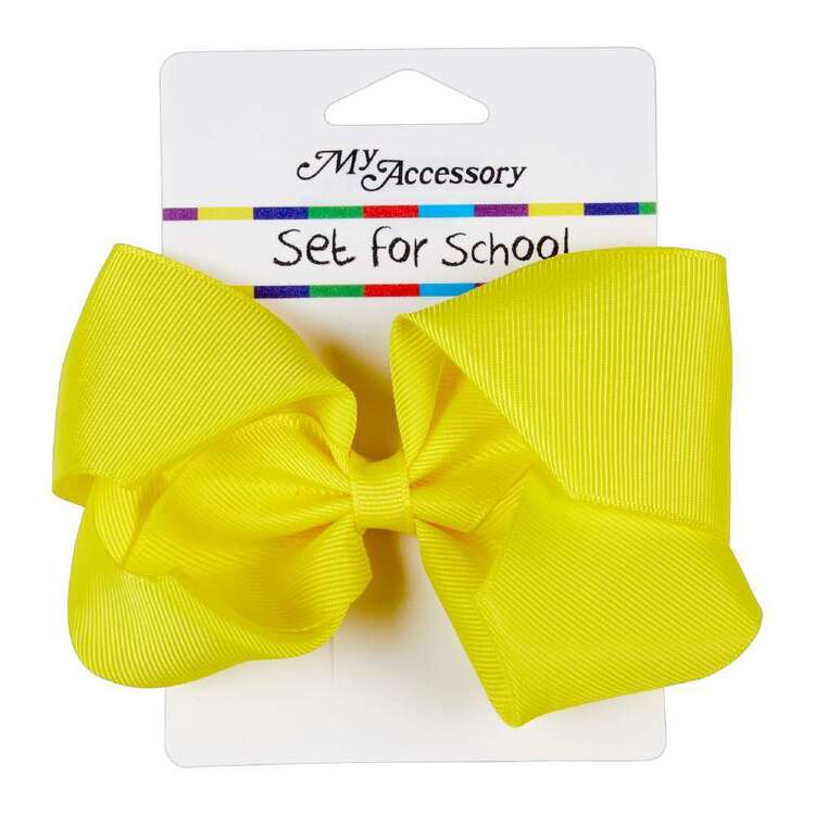 My Accessory Set For School Medium Hair Bow Yellow 3 x 12.5 x 12.10