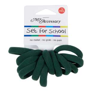 My Accessory Set For School Thick Knit Hair Tie 12 Pack Green 3.5 x 9 x 10