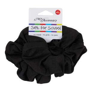 My Accessory Set For School Large Cotton Scrunchies 2 Pack Black 3 x 11 x 14