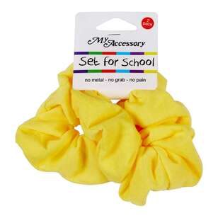 My Accessory Set For School Large Cotton Scrunchies 2 Pack Yellow 3 x 11 x 17