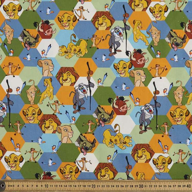 Disney The Lion King Hexagons Cotton Fabric