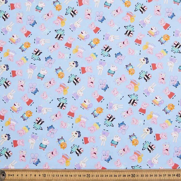 Peppa Pig Minis Cotton Fabric Multicoloured 112 cm