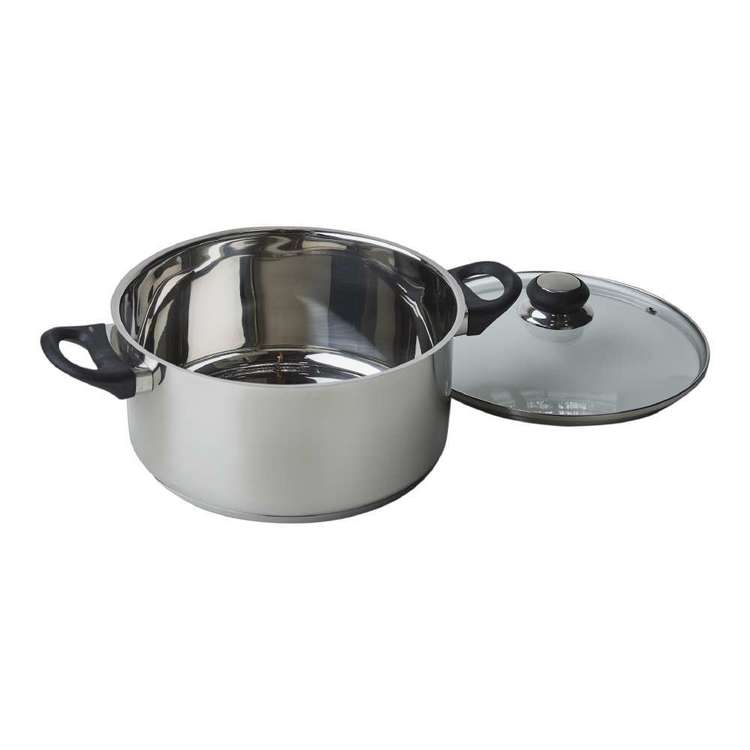 Wiltshire Classic Casserole With Glass Lid Stainless Steel 24 cm