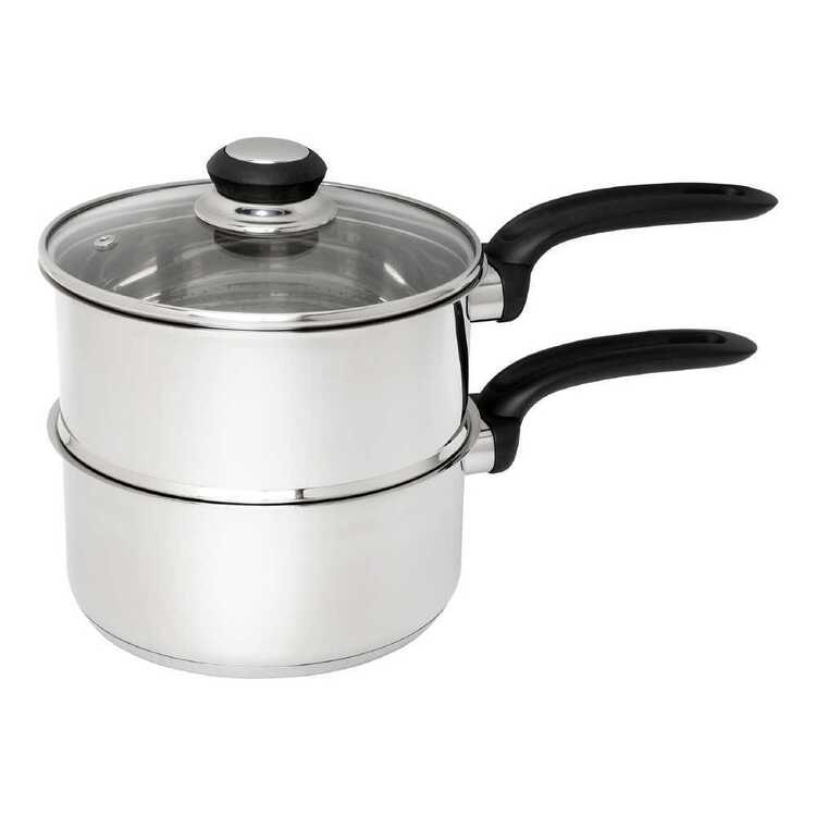 Wiltshire Classic Steamer Set With Glass Lid Stainless Steel 18 cm