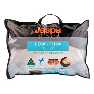 Jaspa Black Low/Firm Pillow White Standard