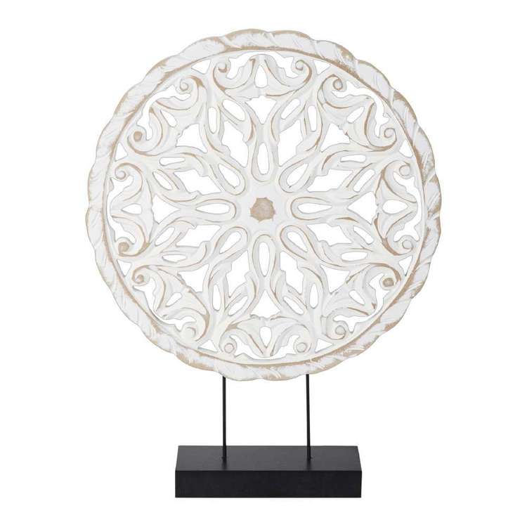 Ombre Home Nature's Nirvana Mandala Ornament White 30 x 39 cm