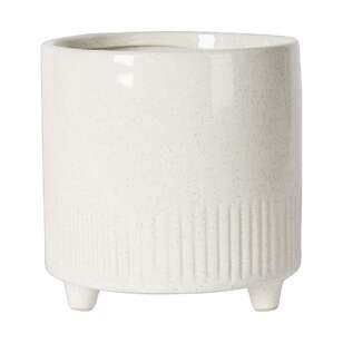 Living Space Speck Planter Pot With Legs White